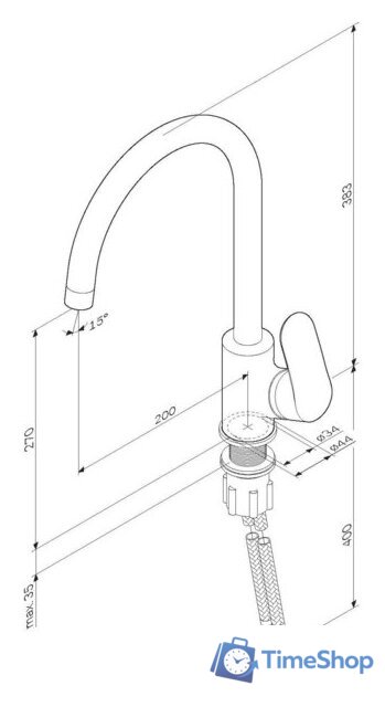 Смеситель AM.PM Like F8007111 - Изображение №9 — Интернет-магазин Time-Shop