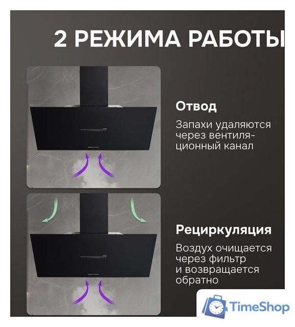 Кухонная вытяжка Zigmund & Shtain K 153.9 B - Изображение №4 — Интернет-магазин Time-Shop