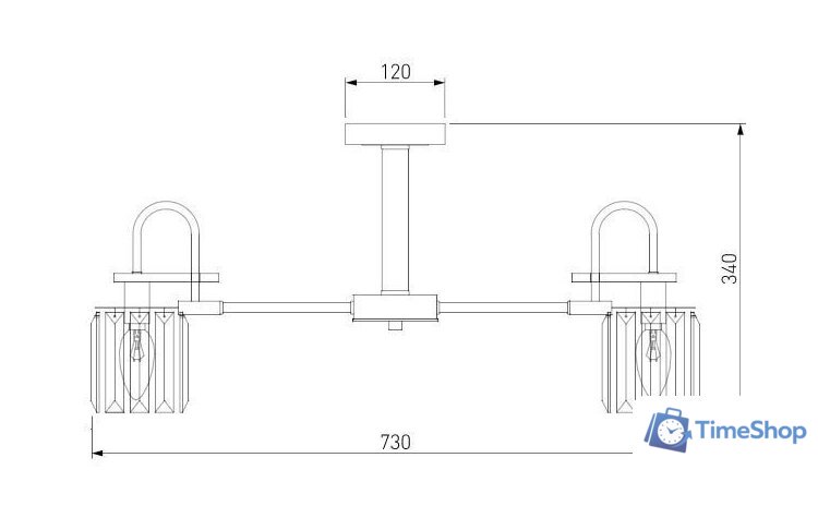 Люстра средней высоты Евросвет 70090/8 (Графит) - Изображение №5 — Интернет-магазин Time-Shop