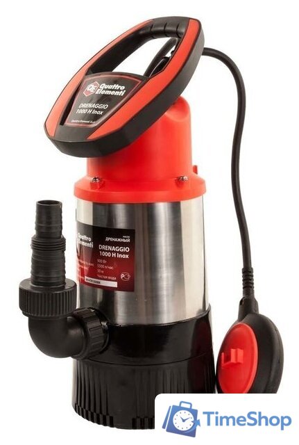Дренажный насос Quattro Elementi Drenaggio 1000 H Inox - Изображение №6 — Интернет-магазин Time-Shop