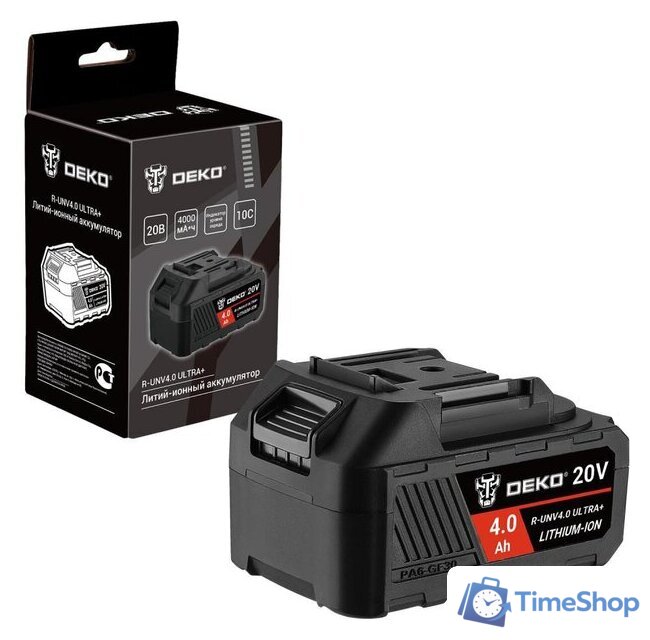 Аккумулятор Deko R-UNV4.0 ULTRA + 083-1017 (20В/4 Ач) - Изображение №1 — Интернет-магазин Time-Shop