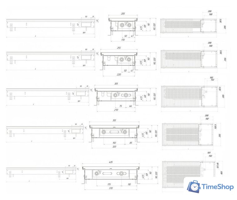 Внутрипольный конвектор Новатерм НТ-В-09/20/150 (алюминий) - Изображение №11 — Интернет-магазин Time-Shop