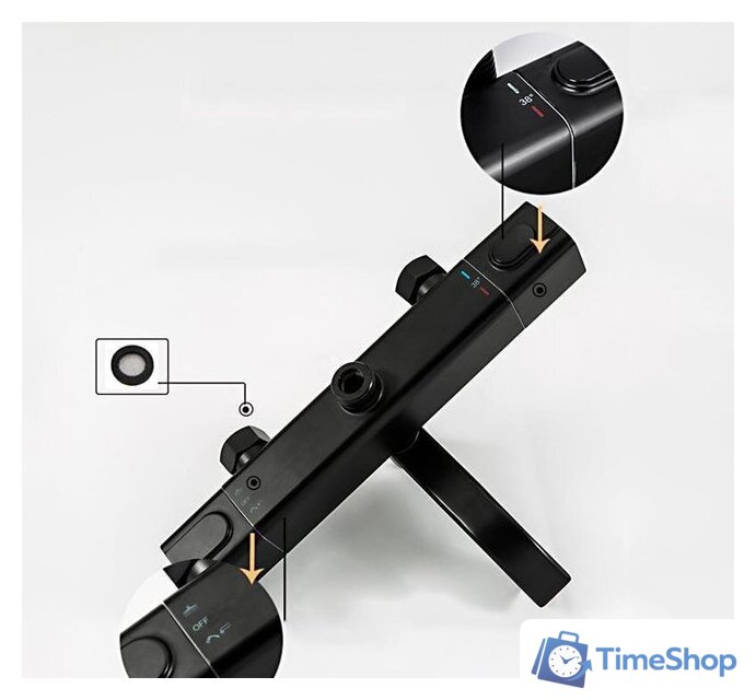 Душевая система  Gappo G2491-6 (черный) - Изображение №6 — Интернет-магазин Time-Shop