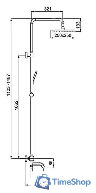 Душевая система  Gappo G2491-6 (черный) - Изображение №12 — Интернет-магазин Time-Shop