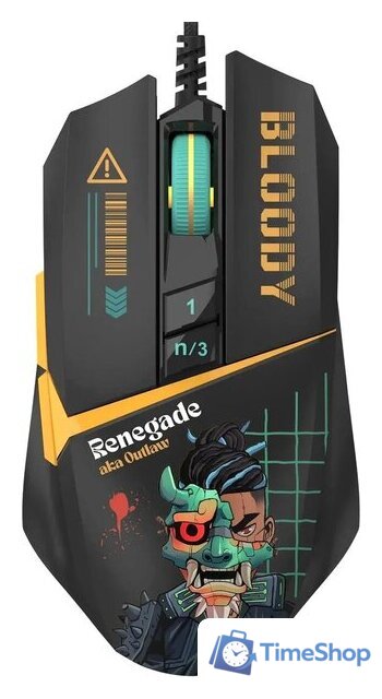 Игровая мышь A4Tech Bloody W63 Max Renegade (черный) - Изображение №1 — Интернет-магазин Time-Shop