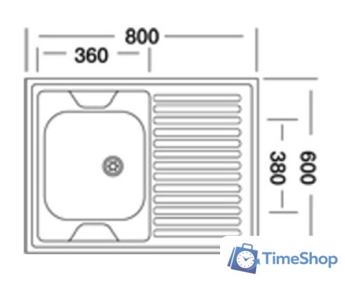 Кухонная мойка КромРус S 420 RUS (левая) - Изображение №2 — Интернет-магазин Time-Shop