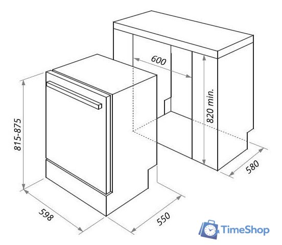 Встраиваемая посудомоечная машина HOMSair DW67M - Изображение №17 — Интернет-магазин Time-Shop