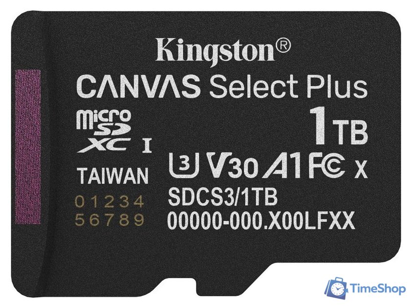 Карта памяти Kingston Canvas Select Plus microSDXC 1TB SDCS3/1TBSP - Изображение №1 — Интернет-магазин Time-Shop