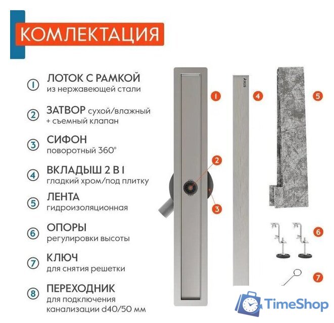 Трап/канал Axus Universal 700 - Изображение №5 — Интернет-магазин Time-Shop