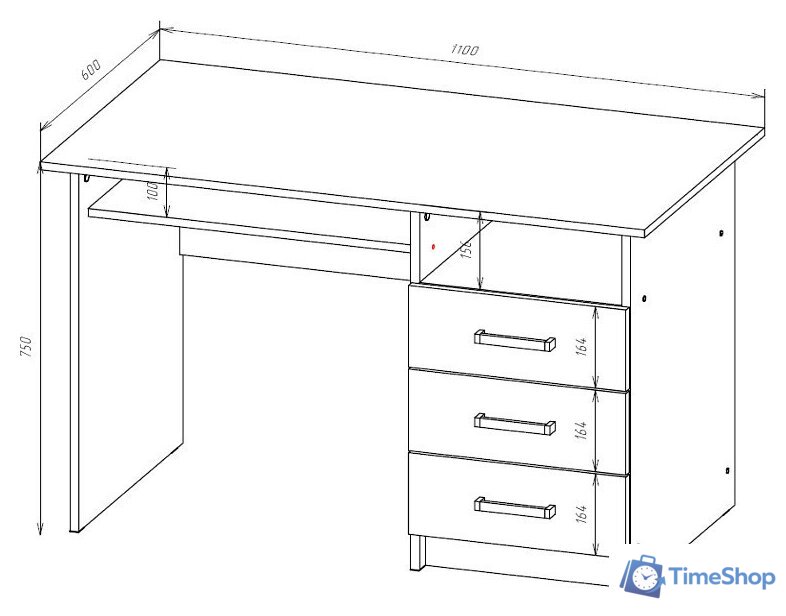 Стол Mio Tesoro ПС-02 (дуб венге) - Изображение №5 — Интернет-магазин Time-Shop