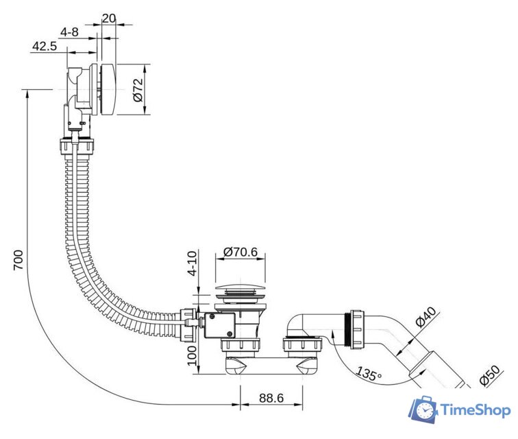 Сифон Roxen R70A-GM - Изображение №13 — Интернет-магазин Time-Shop