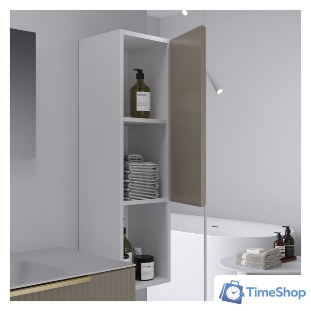  ЗОВ Шкаф-полупенал для ванной Дублин CDUFLWMFC (флавио кашемир) - Изображение №4 — Интернет-магазин Time-Shop