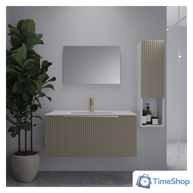  ЗОВ Шкаф-полупенал для ванной Дублин CDUFLWMFC (флавио кашемир) - Изображение №3 — Интернет-магазин Time-Shop