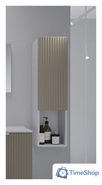  ЗОВ Шкаф-полупенал для ванной Дублин CDUFLWMFC (флавио кашемир) - Изображение №1 — Интернет-магазин Time-Shop