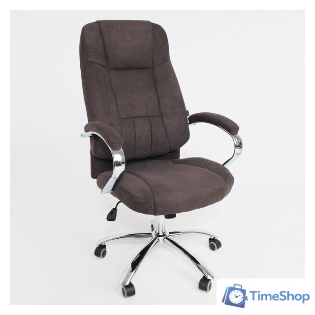 Офисное кресло AksHome King A (ткань, коричневый) - Изображение №2 — Интернет-магазин Time-Shop
