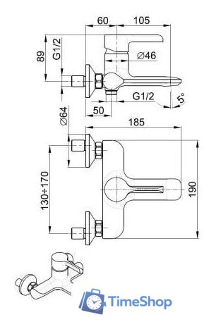 Смеситель Armatura Angelit 4724-010-40 - Изображение №2 — Интернет-магазин Time-Shop
