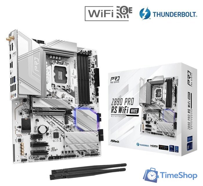 Материнская плата ASRock Z890 Pro RS WiFi White - Изображение №2 — Интернет-магазин Time-Shop