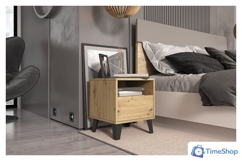 Тумба Anrex Boxwell Berg 1SN (дуб артисан) - Изображение №6 — Интернет-магазин Time-Shop