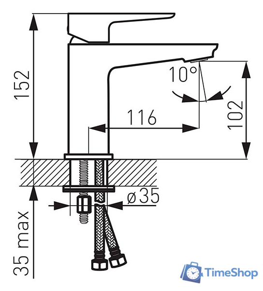 Смеситель Ferro Adore Black BDR2BLC - Изображение №2 — Интернет-магазин Time-Shop
