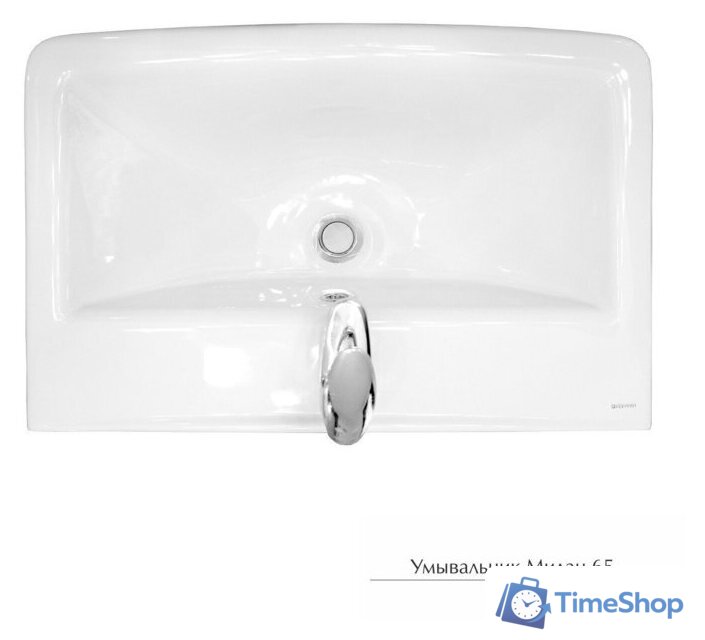 Умывальник Керамин Милан 65 (с пьедесталом) - Изображение №5 — Интернет-магазин Time-Shop