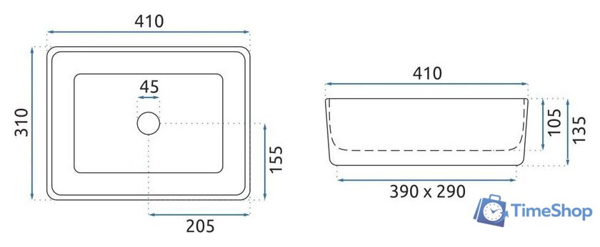 Умывальник Rea Anita mini (белый) - Изображение №6 — Интернет-магазин Time-Shop