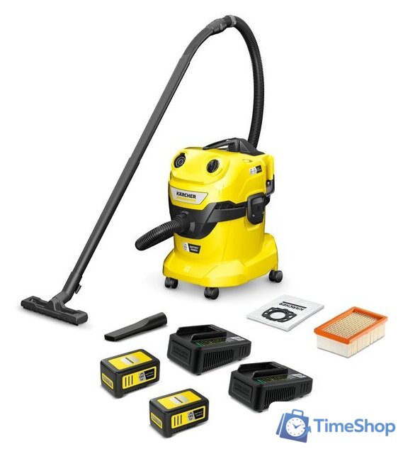 Пылесос Karcher WD 4-18 Dual Battery Set 1.628-601.0 - Изображение №1 — Интернет-магазин Time-Shop