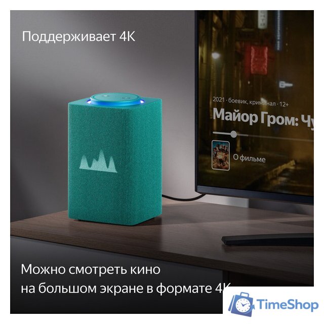 Умная колонка Яндекс Станция Макс (с хабом умного дома Zigbee, бирюзовый) - Изображение №5 — Интернет-магазин Time-Shop