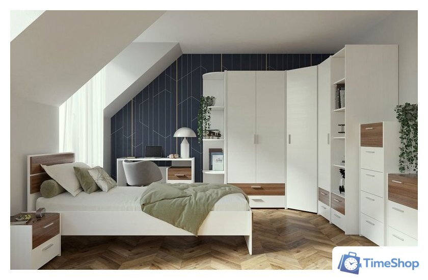 Кровать Евва Венеция ВН-1400 (бодега белый/ясень орландо) - Изображение №5 — Интернет-магазин Time-Shop