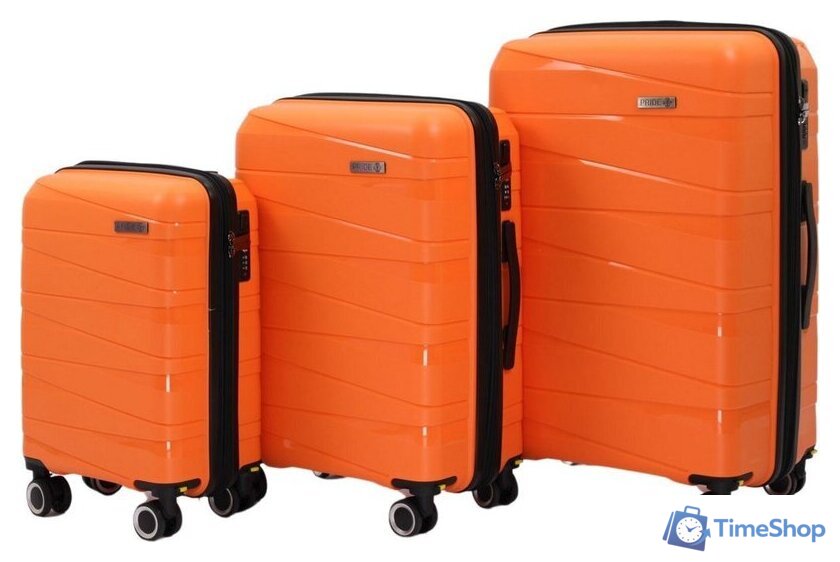 Чемодан-спиннер Pride РР-201 (M, оранжевый) - Изображение №11 — Интернет-магазин Time-Shop
