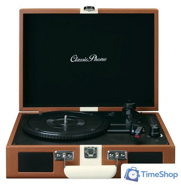 Виниловый проигрыватель Lenco TT-120 (коричневый/белый) - Изображение №1 — Интернет-магазин Time-Shop