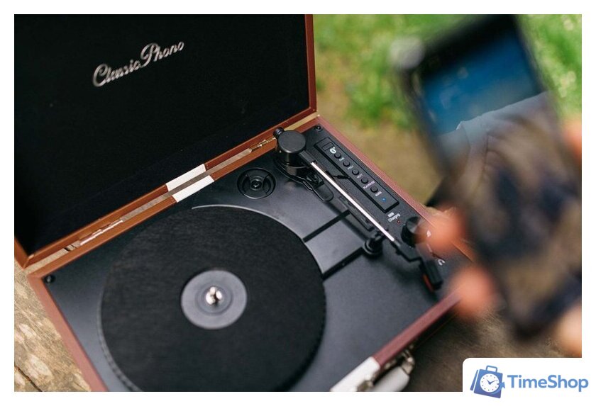 Виниловый проигрыватель Lenco TT-120 (коричневый/белый) - Изображение №5 — Интернет-магазин Time-Shop