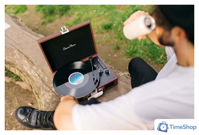 Виниловый проигрыватель Lenco TT-120 (коричневый/белый) - Изображение №6 — Интернет-магазин Time-Shop