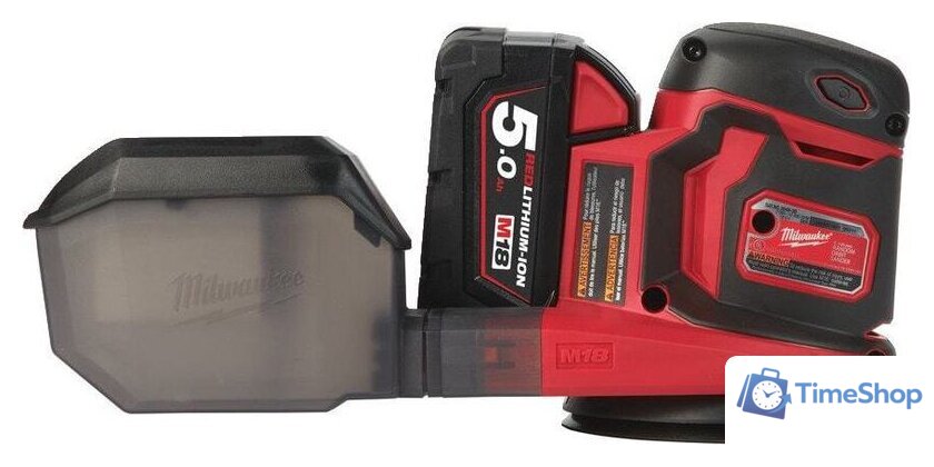 Эксцентриковая шлифмашина Milwaukee M18 BOS125-502B 4933464229 (с 2-мя АКБ, сумка) - Изображение №3 — Интернет-магазин Time-Shop