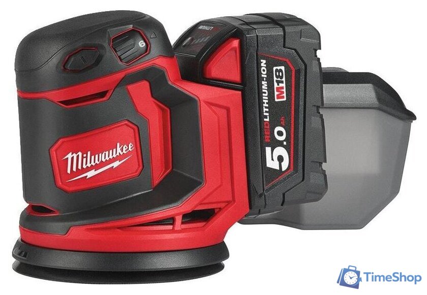 Эксцентриковая шлифмашина Milwaukee M18 BOS125-502B 4933464229 (с 2-мя АКБ, сумка) - Изображение №1 — Интернет-магазин Time-Shop