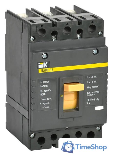 Выключатель автоматический IEK ВА 88-35 3п 160А 35кА С SVA30-3-0160 - Изображение №1 — Интернет-магазин Time-Shop
