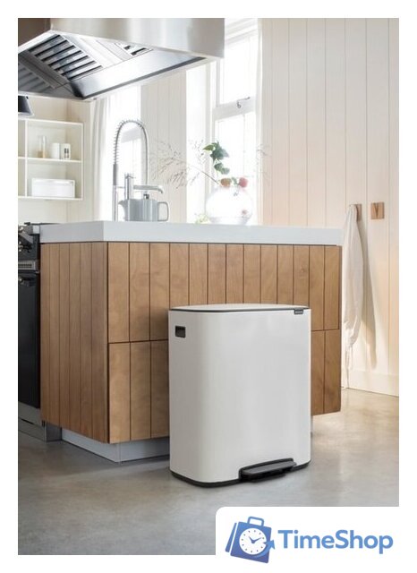 Система сортировки мусора Brabantia Bo Pedal Bin 2 x 30 л (белый) - Изображение №17 — Интернет-магазин Time-Shop