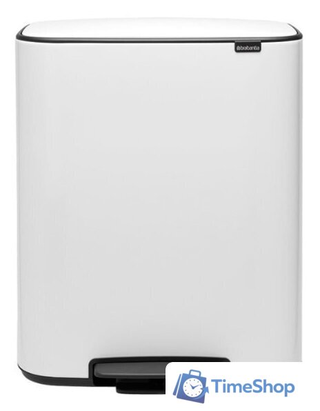 Система сортировки мусора Brabantia Bo Pedal Bin 2 x 30 л (белый) - Изображение №1 — Интернет-магазин Time-Shop