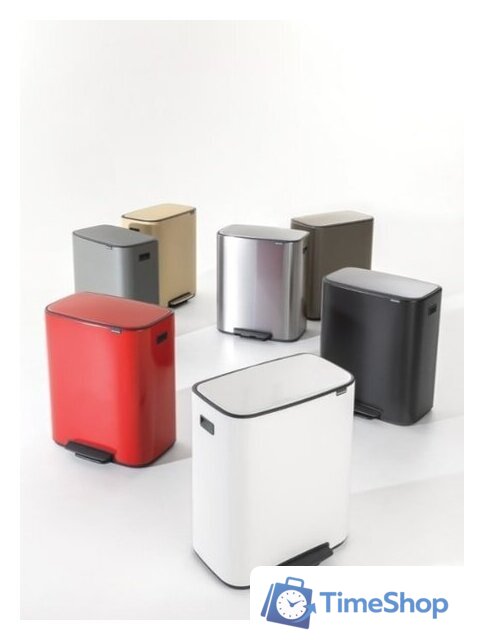 Система сортировки мусора Brabantia Bo Pedal Bin 2 x 30 л (белый) - Изображение №18 — Интернет-магазин Time-Shop