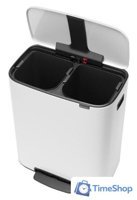 Система сортировки мусора Brabantia Bo Pedal Bin 2 x 30 л (белый) - Изображение №5 — Интернет-магазин Time-Shop