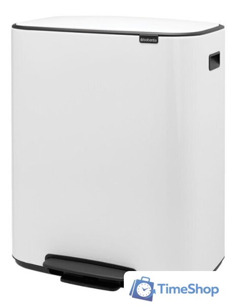 Система сортировки мусора Brabantia Bo Pedal Bin 2 x 30 л (белый) - Изображение №6 — Интернет-магазин Time-Shop