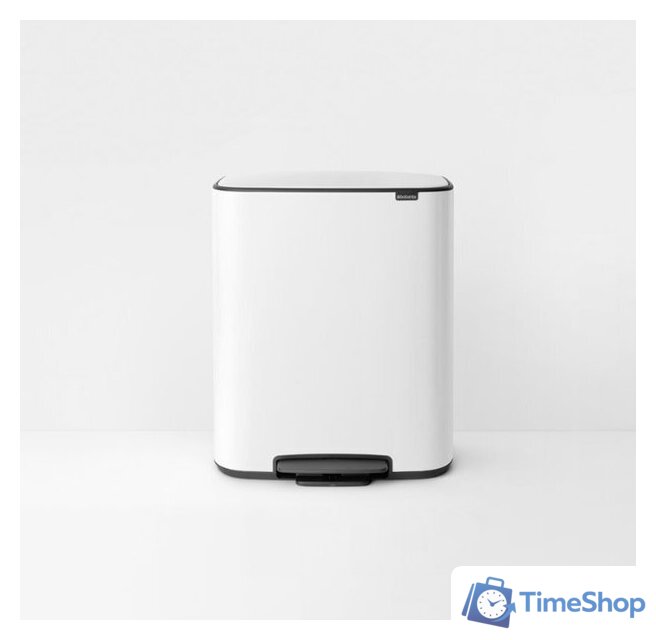 Система сортировки мусора Brabantia Bo Pedal Bin 2 x 30 л (белый) - Изображение №13 — Интернет-магазин Time-Shop