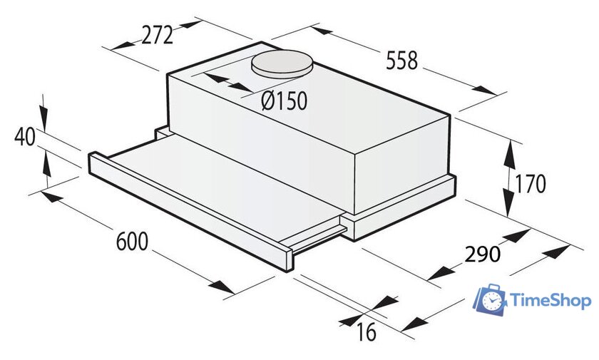 Кухонная вытяжка Gorenje TH64E3SGB - Изображение №8 — Интернет-магазин Time-Shop