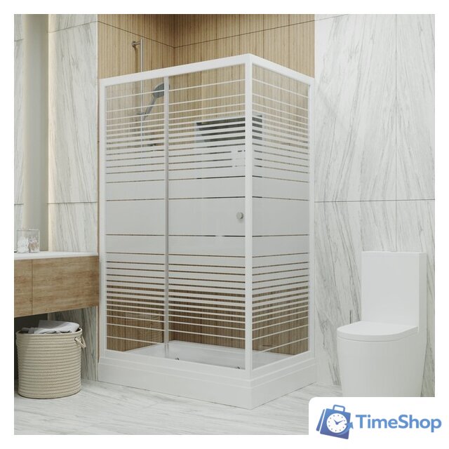 Душевой уголок Triton Фьюжн А1 100х80 (полосы) - Изображение №2 — Интернет-магазин Time-Shop