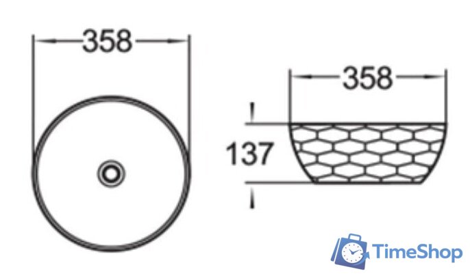 Умывальник SantiLine SL-1038 - Изображение №2 — Интернет-магазин Time-Shop