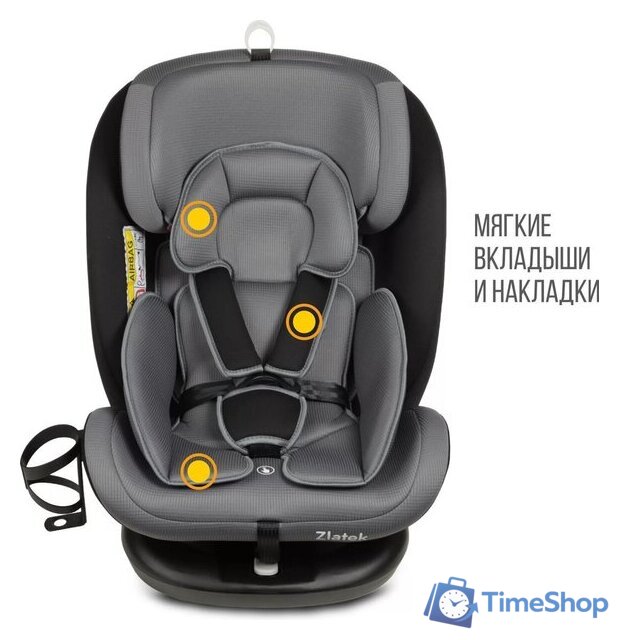 Детское автокресло Zlatek Cruiser Isofix Lux KRES3951 (серый/черный) - Изображение №3 — Интернет-магазин Time-Shop