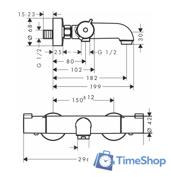 Смеситель Hansgrohe Ecostat 1001 CL [13201000] - Изображение №3 — Интернет-магазин Time-Shop