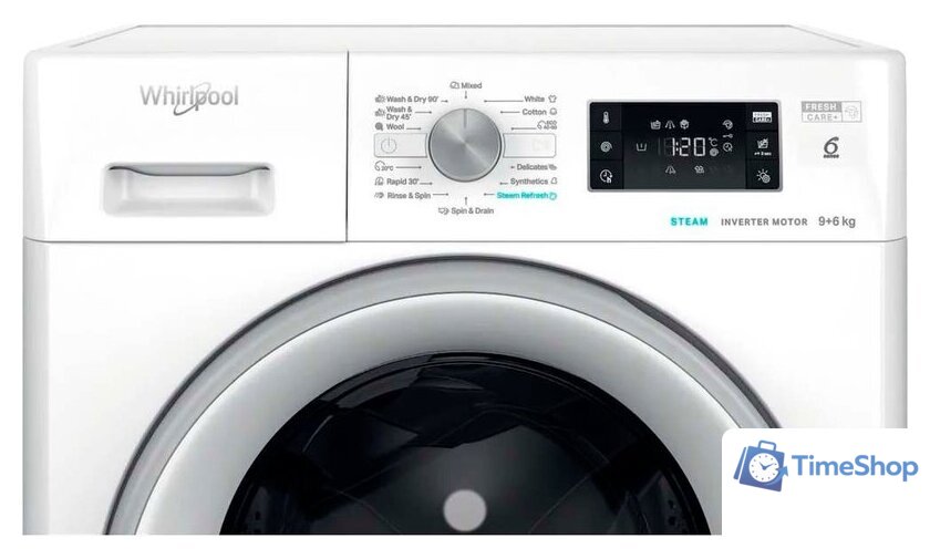 Стирально-сушильная машина Whirlpool FFWDB 964489 SV EE - Изображение №6 — Интернет-магазин Time-Shop