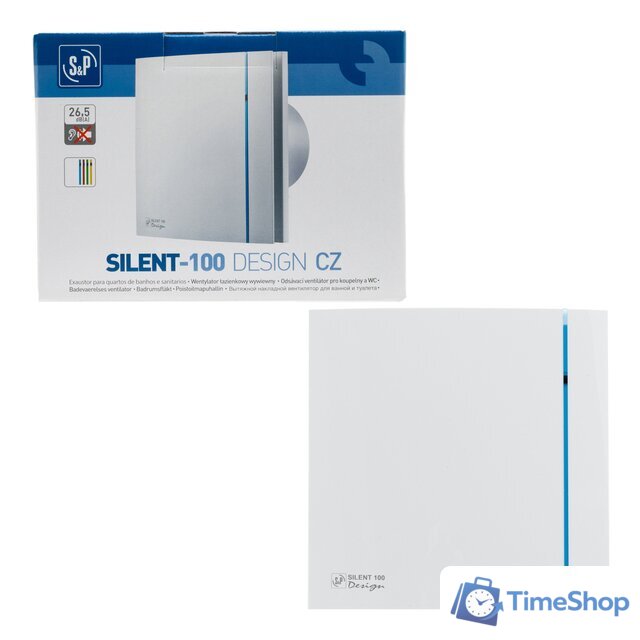 Осевой вентилятор Soler&Palau Silent-100 CZ Matt White Design - 4C 5210007800 - Изображение №4 — Интернет-магазин Time-Shop