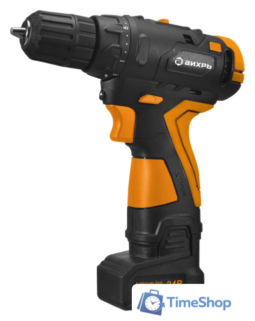 Дрель-шуруповерт Вихрь ДА-24Л-2К/Б (с 2-мя АКБ, кейс) - Изображение №1 — Интернет-магазин Time-Shop