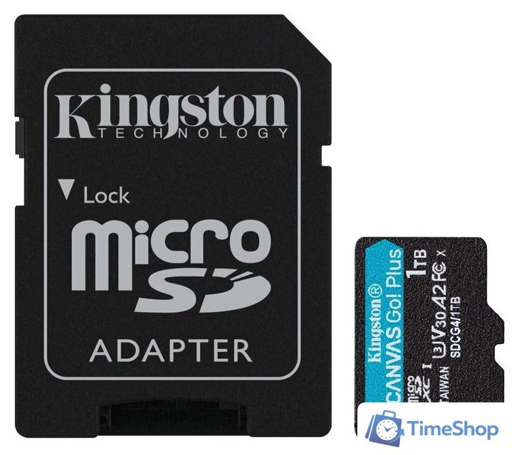 Карта памяти Kingston Canvas Go! microSDXC 1TB SDCG4/1TB (с адаптером) - Изображение №1 — Интернет-магазин Time-Shop